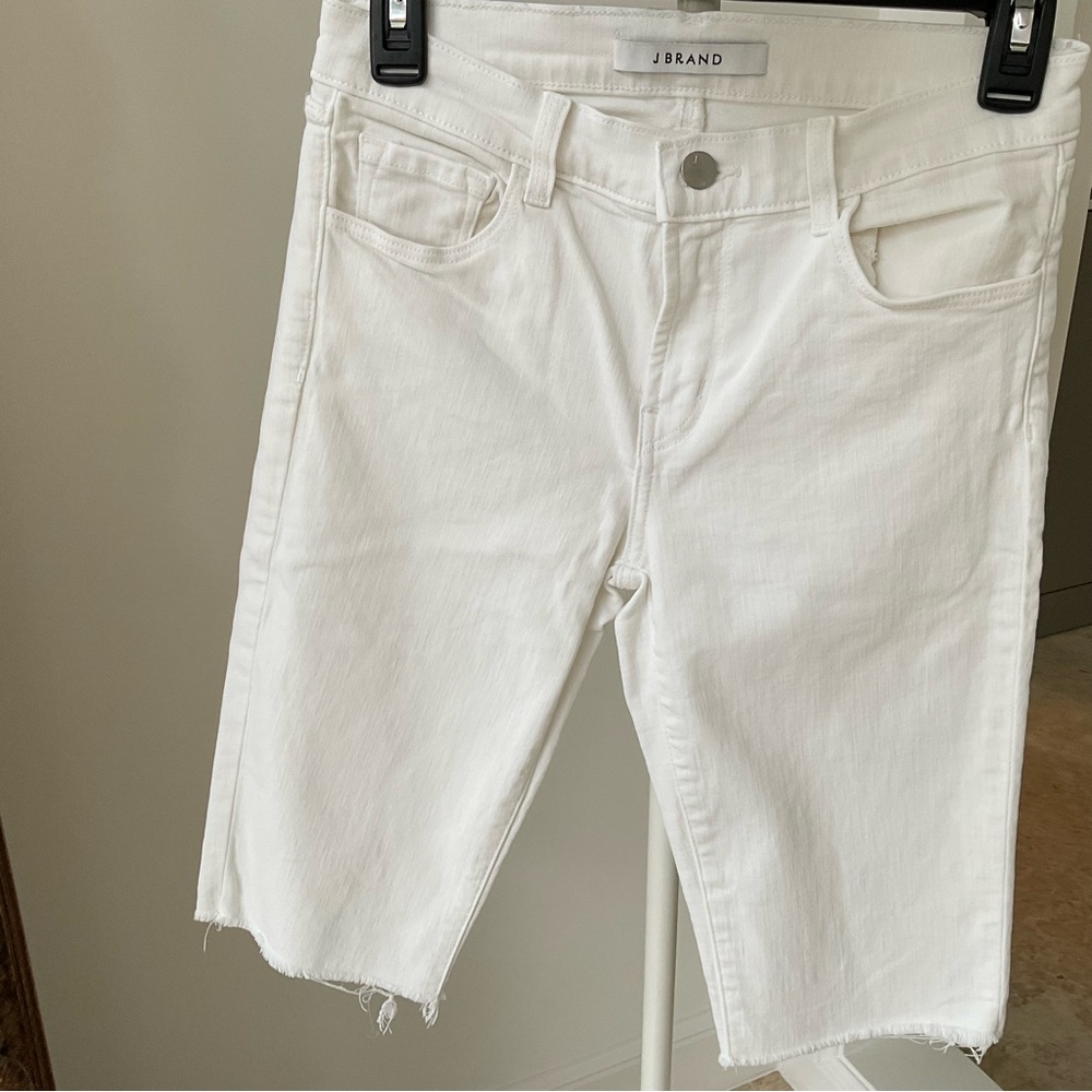 J Brand White Denim Shorts